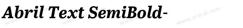 Abril Text SemiBold字体转换 Abril Text SemiBold字体转换